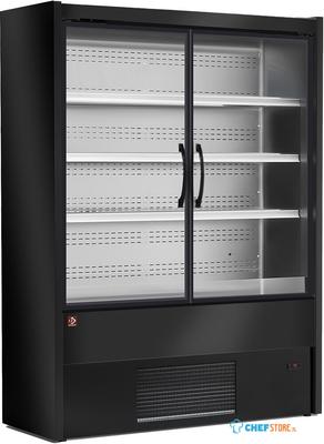 Diamond Gekoeld Wandmeubel, Zwenkdeuren - ZWART - MD07/B5-R2B 1