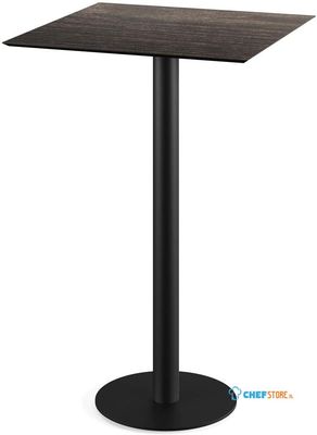 Urban Statafel Zwart Frame + Riverwashed Wood HPL 70x70 cm - Essentials 130041477 1