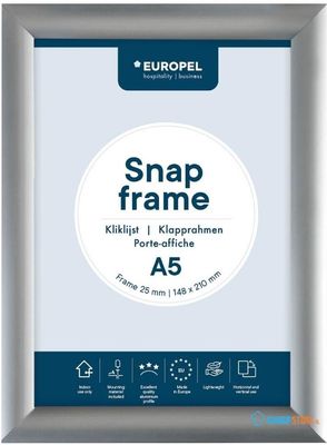 Europel Kliklijst A5 25mm Zilver - HU440