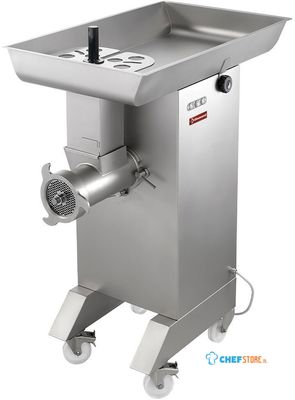 Diamond Hakmolen in R.V.S. N° 42, Ø 4.5 mm, 800/1000 kg/h, op wielen | TTGD-42/DC-PDH 1