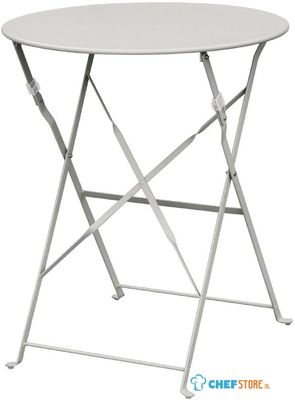 Bolero ronde stalen opklapbare tafel grijs 59,5cm | GH556