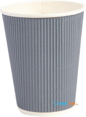 Fiesta koffiebekers ribbelwand blauwgrijs 340ml | GP434