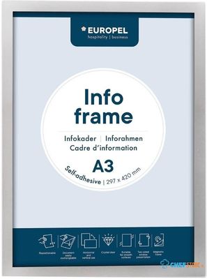 Europel Infolijst / Zelfklevende Set 2 Stuks A3 Zilver - HU453