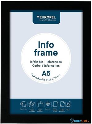 Europel Info Frame / Zelfklevende Set 2 Stuks A5 Zwart - HU458