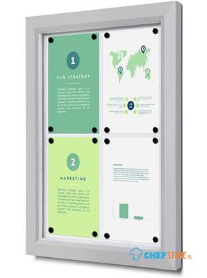 Syna Outdoor Vergrendelbaar Notitiebord Slim 4 X A4 - SCTE4XA4PH