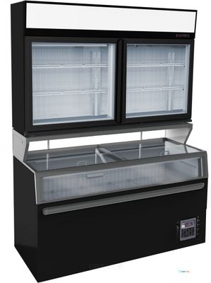 Wandvrieskast + Vrieskist | 2 Glasdeuren | Combisteel 7455.2530 1