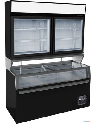 Wandvrieskast + Vrieskist | 2 Glasdeuren | Combisteel 7455.2530