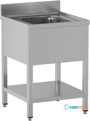 Diamond L711/D-SX1 Spoeltafel 1 kuip, met onderlegplank