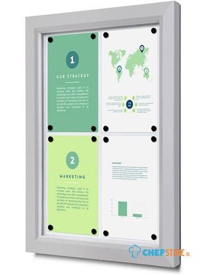 Syna Outdoor Vergrendelbaar Notitiebord Slim 4 X A4 - SCTE4XA4PH