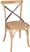 Bolero houten stoelen met gekruiste rugleuning naturel (2 stuks) | GG656