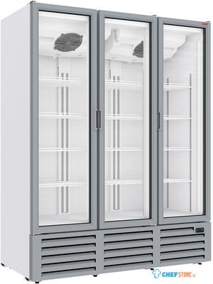 Diamond Positieve Gekoelde Vitrine 1455 Liter, 3 Schuifdeuren - WIT - DRP16-3W