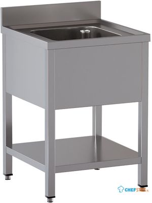 Diamond L711/D-SX1 Spoeltafel 1 kuip, met onderlegplank