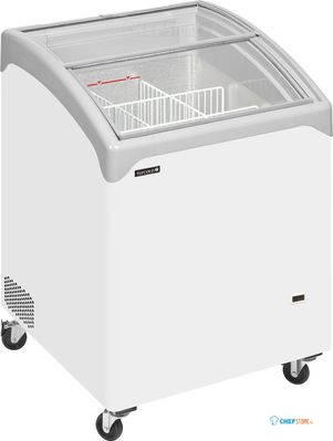 Elegante Diepvrieskist met Gebogen Glazen Schuifdeksels - NIC101SCEB