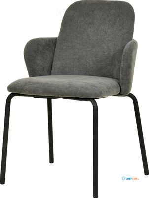 Essentials Paddy Stapelbare Stoel Gestoffeerd Donkergrijs - 51008 1