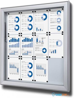 Syna Vergrendelbaar Notitiebord Outdoor Extra Deep 12x A4 - SCL12XA4PH