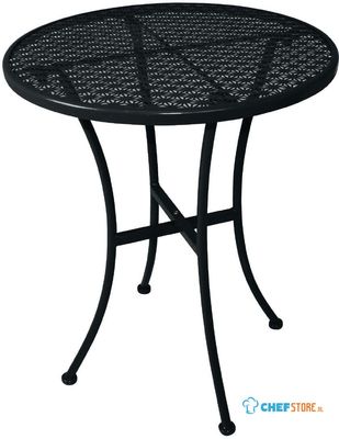 Bolero ronde stalen bistro tafel zwart 60cm | GG705