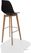 Essentials Keeve Barkruk Zwart, Berkenhouten Frame en Kunststof Zitting, 53x47x119cm (LxBxH), 506F01SB 3