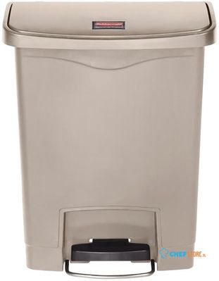 Rubbermaid Slim Jim Front Step pedaalemmer 30ltr beige - GL021