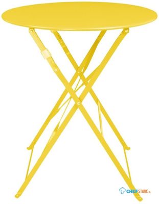 Bolero Perth Zachtgele Trottoirstijl Ronde Tafel 600 Mm - HZ369
