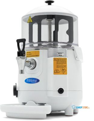 Maxima Warme Chocolademelk Dispenser – 5 L – Wit - 09504000