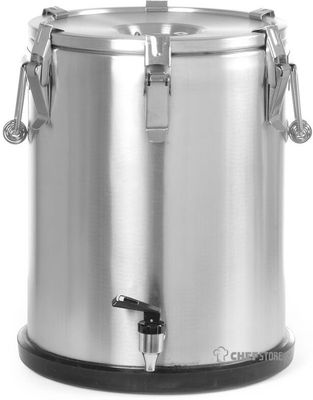 HENDI 710234 Geïsoleerde draagbare container – met kraan, , Profi Line, 25L, Diameter ⌀ 33 cm - Hoogte 43 cm