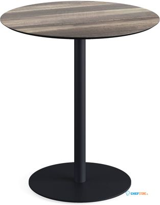 Urban Terrastafel Zwart Frame + Tropical Wood HPL 70 cm - Essentials 130011270
