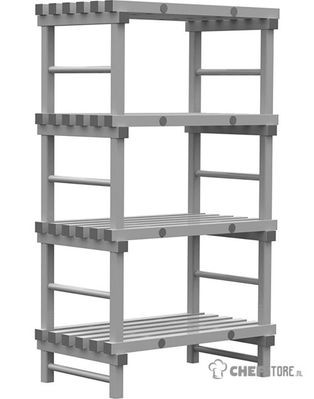308.261 REA Grey Eurostelling 4 schappen 1200(l)x600(d)x1750(h)mm