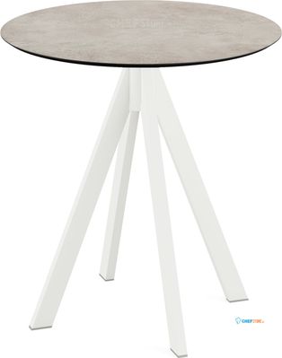Infinity Terrastafel Wit Frame + Moonstone HPL 70 cm - Essentials 120021370