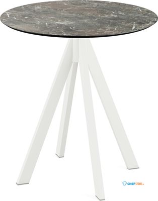 Infinity Terrastafel Wit Frame + Galaxy Marble HPL 70 cm - Essentials 120021570