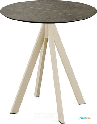 Infinity Terrastafel Zand Frame + Midnight Marble HPL 70 cm - Essentials 120031670