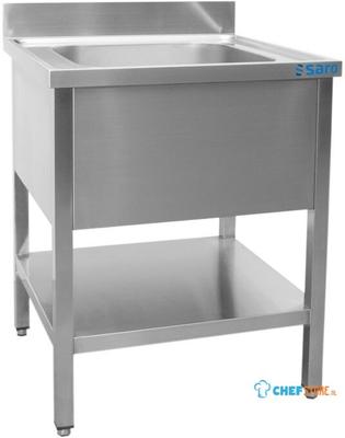 SARO Spoeltafel met 1 Wasbak Gecentreerd 700 mm Diepte 700 Mm - 700-2500 1