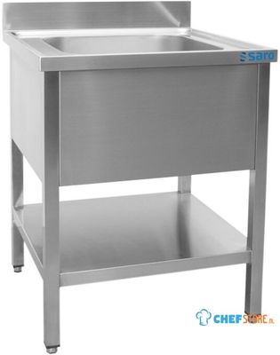 SARO Spoeltafel met 1 Wasbak Gecentreerd 700 mm Diepte 700 Mm - 700-2500