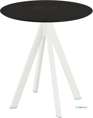 Essentials Infinity Terrastafel Wit Frame + Zwart HPL 70x70 cm - 120021070