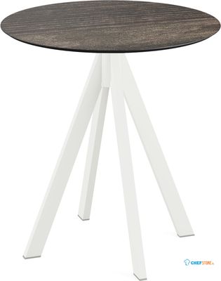 Infinity Terrastafel Wit Frame + Riverwashed Wood HPL 70 cm - Essentials 120021470