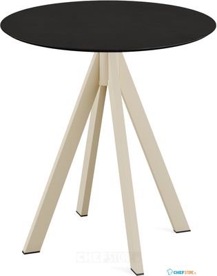 Essentials Infinity Terrastafel Zand Frame + Zwart HPL 70 cm - 120031070