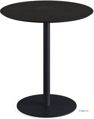 Essentials Urban Terrastafel Zwart Frame + Zwart HPL 70 cm - 130011070