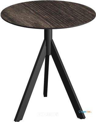 Essentials Infinity Tripod Terrastafel Zwart Frame + Riverwashed Wood HPL 70 cm - 140011470
