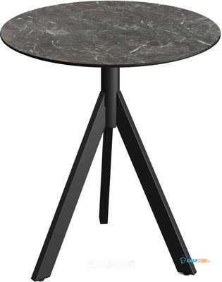 Essentials Infinity Tripod Terrastafel Zwart Frame + Galaxy Marble HPL 70 cm - 140011570