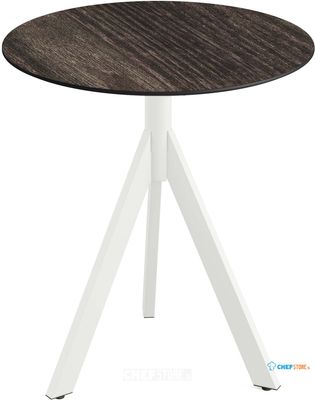 Essentials Infinity Tripod Terrastafel Wit Frame + Riverwashed Wood HPL 70 cm - 140021470