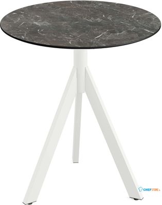 Essentials Infinity Tripod Terrastafel Wit Frame + Galaxy Marble HPL 70 cm - 140021570