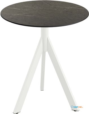 Essentials Infinity Tripod Terrastafel Wit Frame + Midnight Marble HPL 70 cm - 140021670