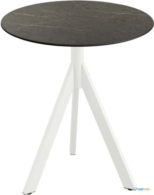 Essentials Infinity Tripod Terrastafel Wit Frame + Midnight Marble HPL 70 cm - 140021670