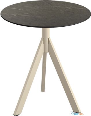 Essentials Infinity Tripod Terrastafel Zand Frame + Midnight Marble HPL 70 cm - 140031670