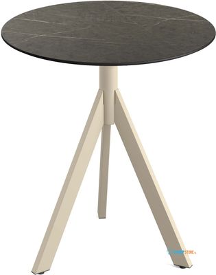 Essentials Infinity Tripod Terrastafel Zand Frame + Midnight Marble HPL 70 cm - 140031670