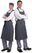 Whites halterschort blauw-wit gestreept extra lang | A662 10