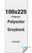 Syna Polyester Greyback 270 G/m2 100 X 225 cm - Alu Strip Incl. - PVC Vrij - LPGX100X225M270