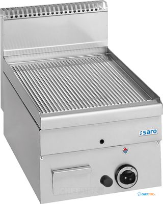 SARO Gas Grillplaat Geribbeld Tafelmodel 400x600 Model GFT46R - 504-1130 1