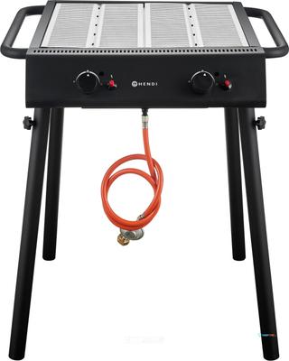 Xantos Black Gasgrill HENDI Zwart 9 5kW 770x710x(H)870mm - 148631 1