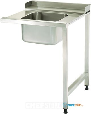 Maxima Spoeltafel - 90 X 75 cm - Aanvoer Vaatwasser Rechts - incl. Wasbak - 09201043