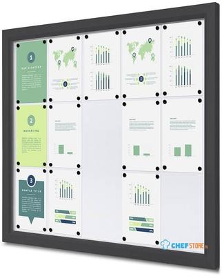 Syna Outdoor Vergrendelbaar Notitiebord Slim 15 X A4 Anthracite - SCTE15XA4PHC7016JS